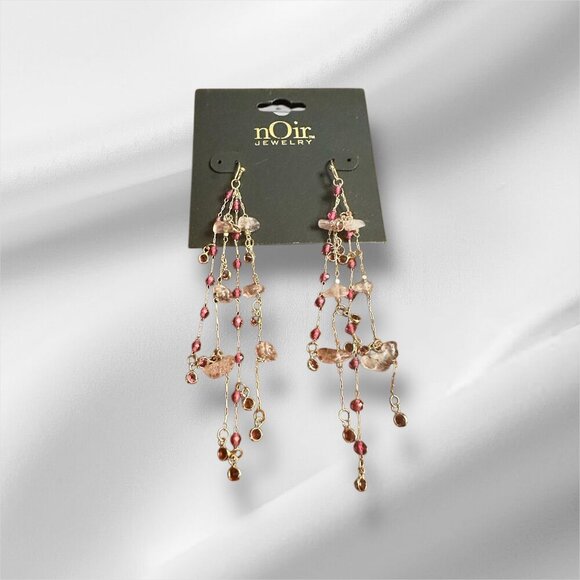 nOir Jewelry Multi-Strand Beaded Dangle Earrings - NWT - Picture 3 of 6